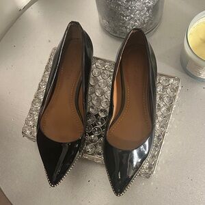 Coach Black Patent Leather Flats